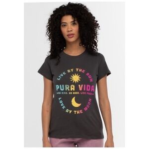 Pura Vida Live by the Sun Short Sleeve T-Shirt L Grey